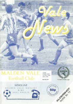 Malden Vale v Aldershot '93