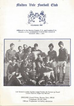 Malden Vale v Godalming Town '84