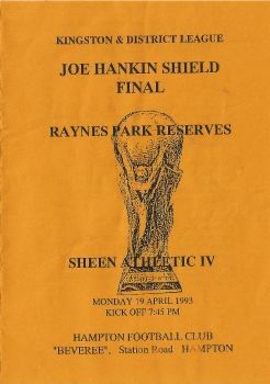 Raynes Park Res v. Sheen Athletic Res '93