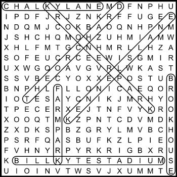 WORD SEARCH GROUNDS - SOLUTION