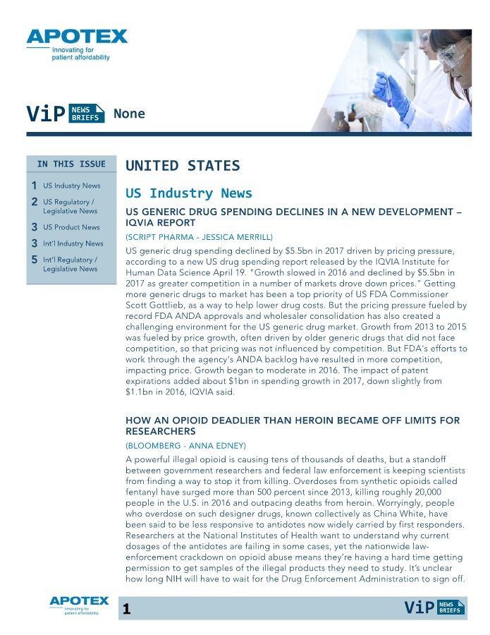 VIP News Brief: April 20, 2018