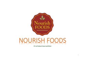 NOURISH FOODS Catalog