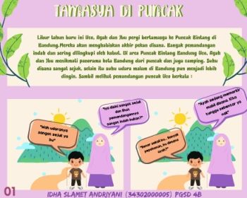 Komik Strip Pengurangan Bilangan Bulat
