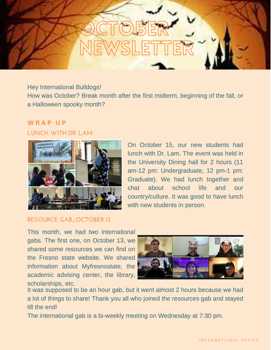 October Newsletter 2021