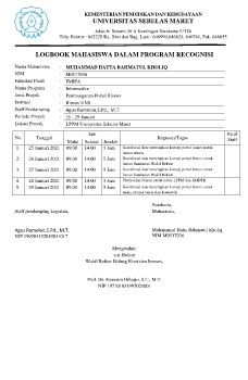Logbook Rekognisi Januari