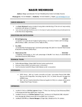 Microsoft Word - Nasir CV Updated