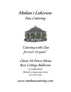 Mahan's Classic Sit Down Menu Rose Cottage Ballroom