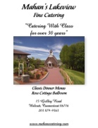 Mahan's Classic Menus Rose Cottage Ballroom