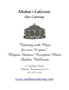 Mahan's Elegant Stations Menu Skyline Ballroom