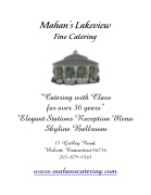 Mahan's Elegant Wedding Stations Menu Skyline Ballroom