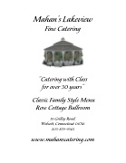 Mahan's Classic Family Style  Menu Rose Cottage Ballroom