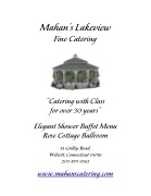 Mahan's Elegant Shower Buffet Menu Rose Cottage