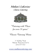 Mahan's Classic Catering Menu 