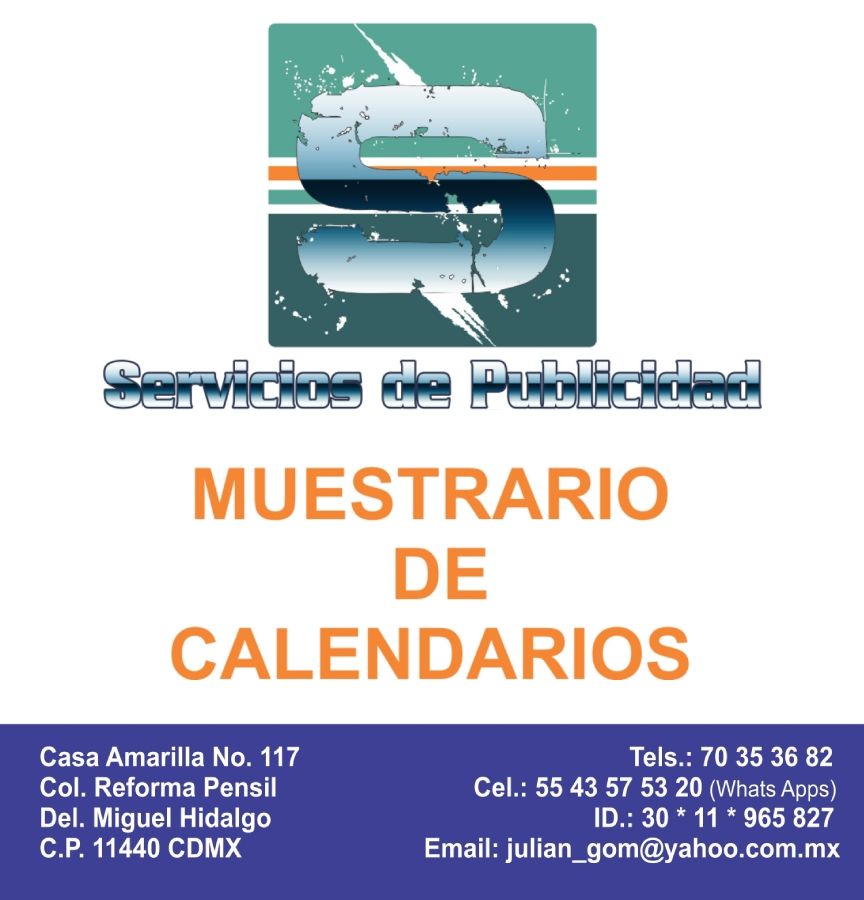 MUESTRARIO DE CALENDARIOS 2017