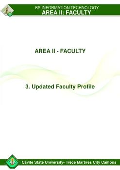 Updated Faculty Profile