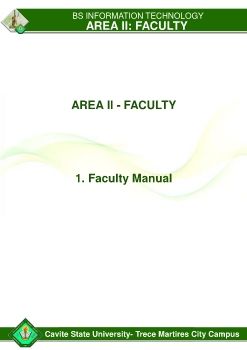 Faculty Manual