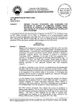 CMO No. 25, S. 2015