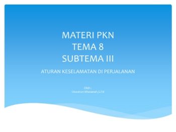 MATERI PKN  TEMA 8 SUBTEMA III