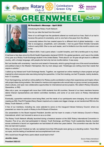 Greenwheel Newsletter March 2023