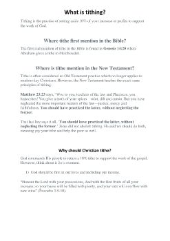 What is tithing