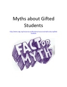 Myths about Gifted Students