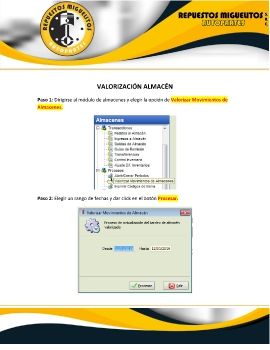 VALORIZACION ALMACEN