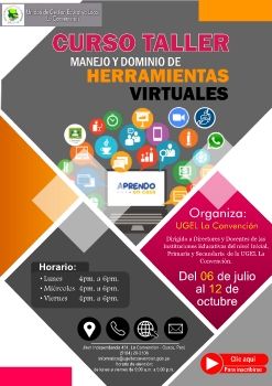 CURSO TALLER -  MANEJO Y DOMINIO DE HERRAMIENTAS VIRTUALES