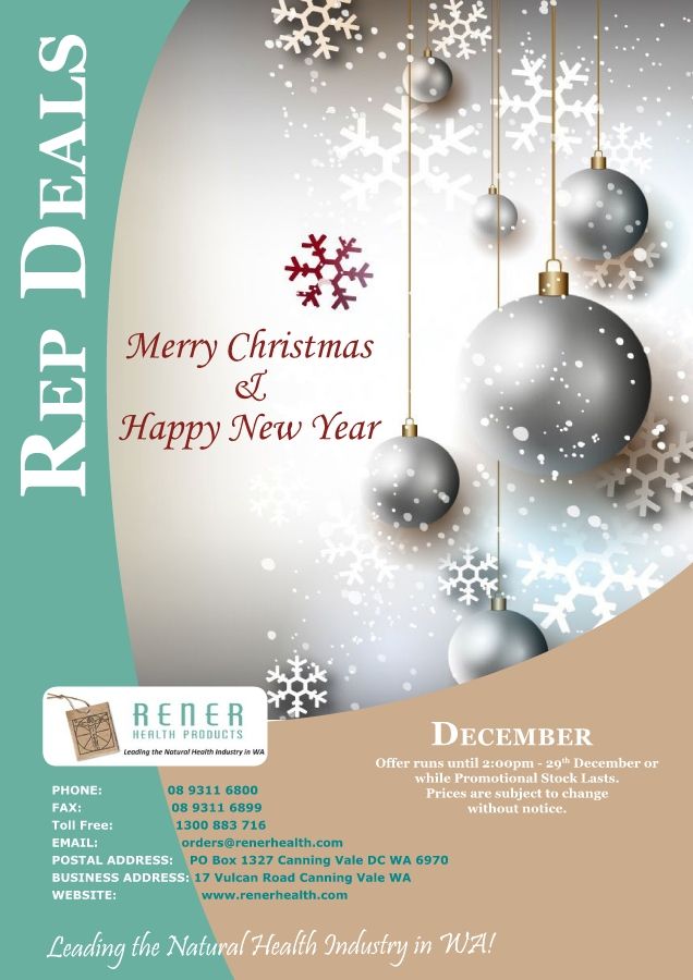 Rener Health Products - Rep Deals December 2016