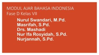 MODUL AJAR BAHASA INDONESIA