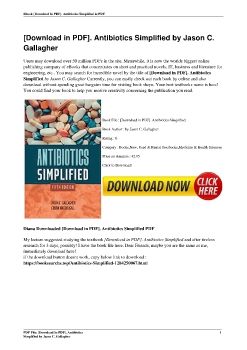 [Download in PDF]. Antibiotics Simplified by Jason C. Gallagher