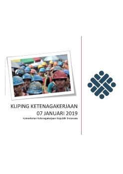 e-KLIPING KETENAGAKERJAAN 07 JANUARI 2019