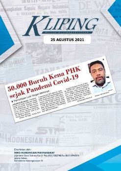 E-KLIPING KETENAGAKERJAAN TANGGAL 25 AGUSTUS 2021