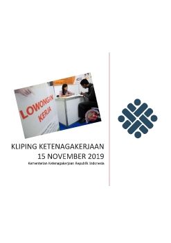 e-KLIPING KETENAGAKERJAAN 15 NOVEMBER 2019