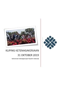 e-KLIPING KETENAGAKERJAAN 31 OKTOBER 2019