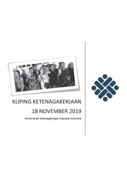 e-KLIPING KETENAGAKERJAAN 18 NOVEMBER 2019