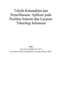 Buku Ajar Teknik Kehandalan 5 Okt 2022