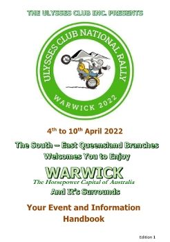 Warwick National Rally 2022 Hand Book Edition 1