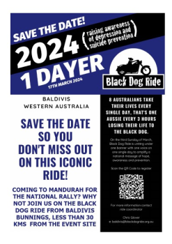 BLACK DOG RIDE 1 DAYER 17th MARCH 2024