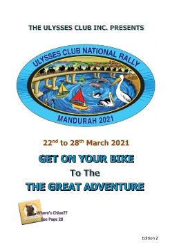 Getting There Pre Rally Booklet for Mandurah 2021