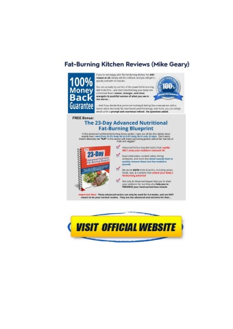 Fat Burning Kitchen PDF, Review, Recipes & Download (Mike Geary)