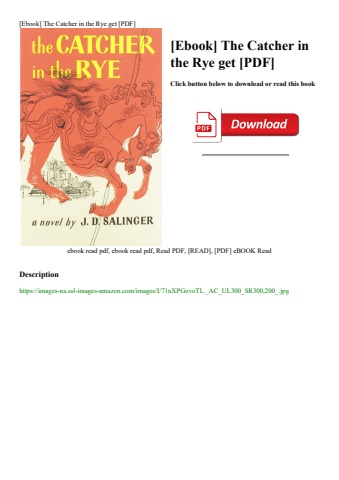 [ebook] the catcher in the rye get [pdf]