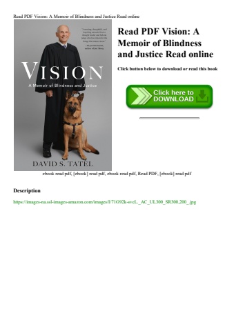 read pdf vision a memoir of blindness and justice read online