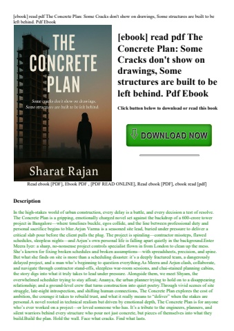 [ebook] read pdf the concrete plan some cracks don't show on drawings  some structures are built to