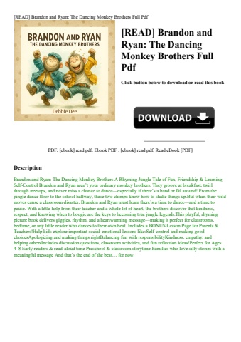 [read] brandon and ryan the dancing monkey brothers full pdf