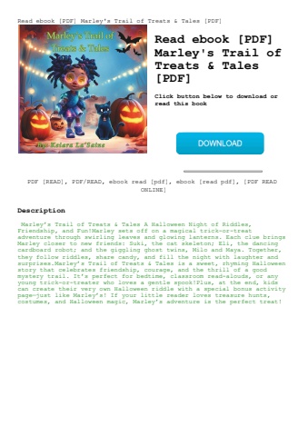 read ebook [pdf] marley's trail of treats & tales [pdf]