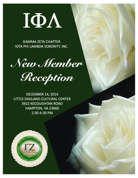 Gamma Zeta Chapter New Member Reception Souvenir Journal