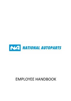 National Autoparts Employee Handbook v2 July 2019