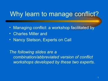 Managing Conflict