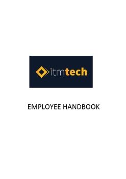 ITM Tech Draft Employee Handbook v.1