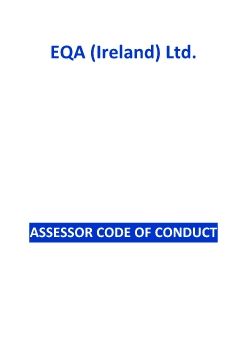 Assessor Code of Conduct v1 July 2019